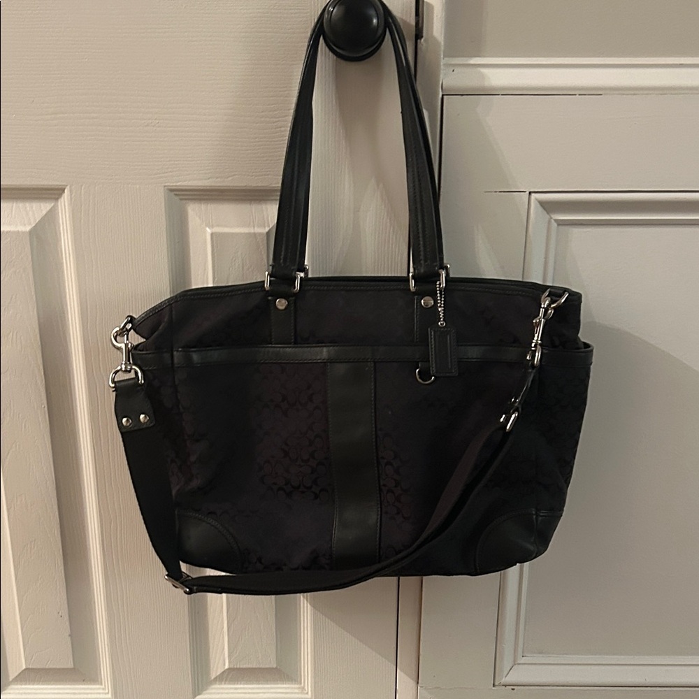 Coach Black Signature Shoulder Bag